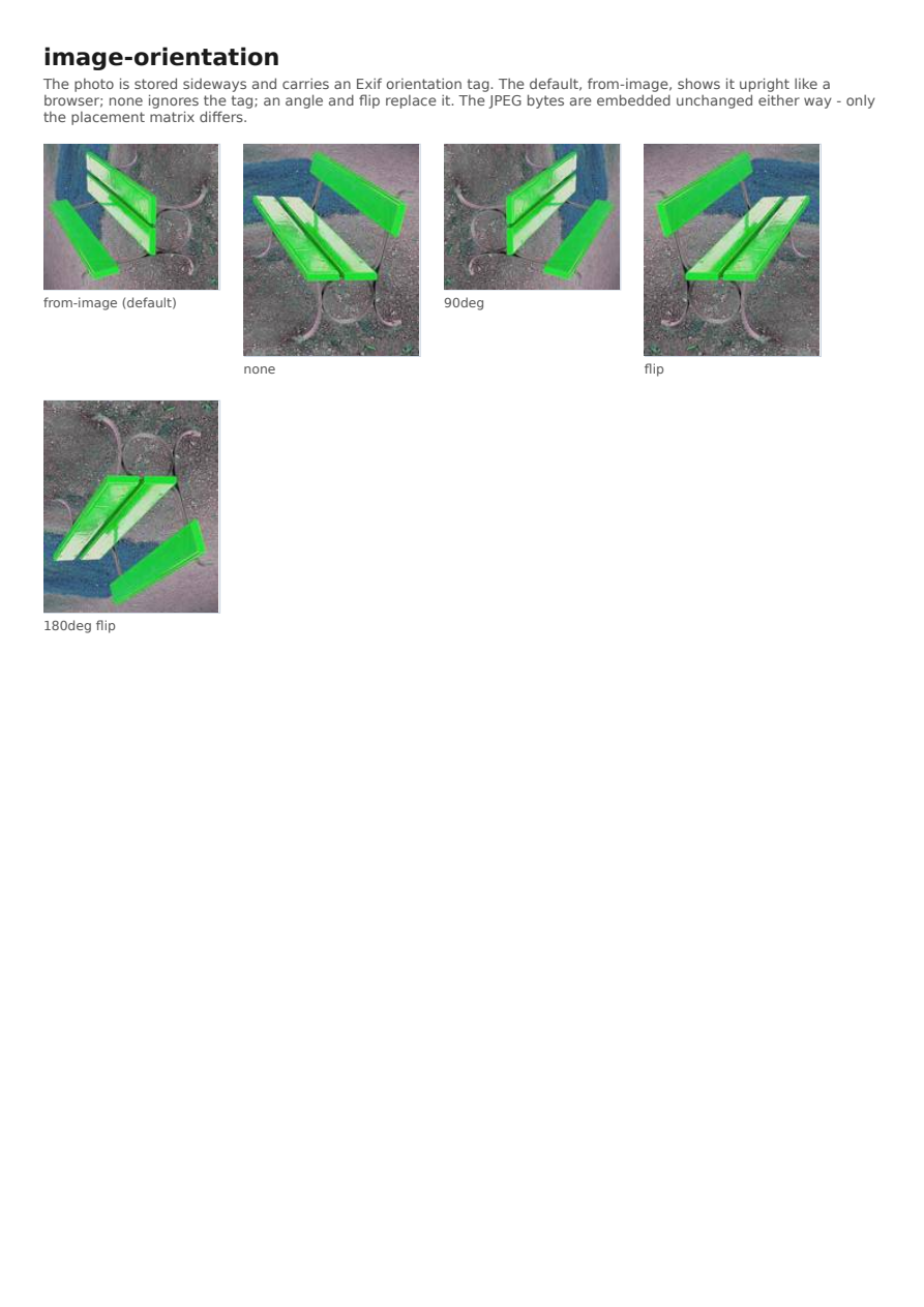 First page of the image-orientation showcase PDF