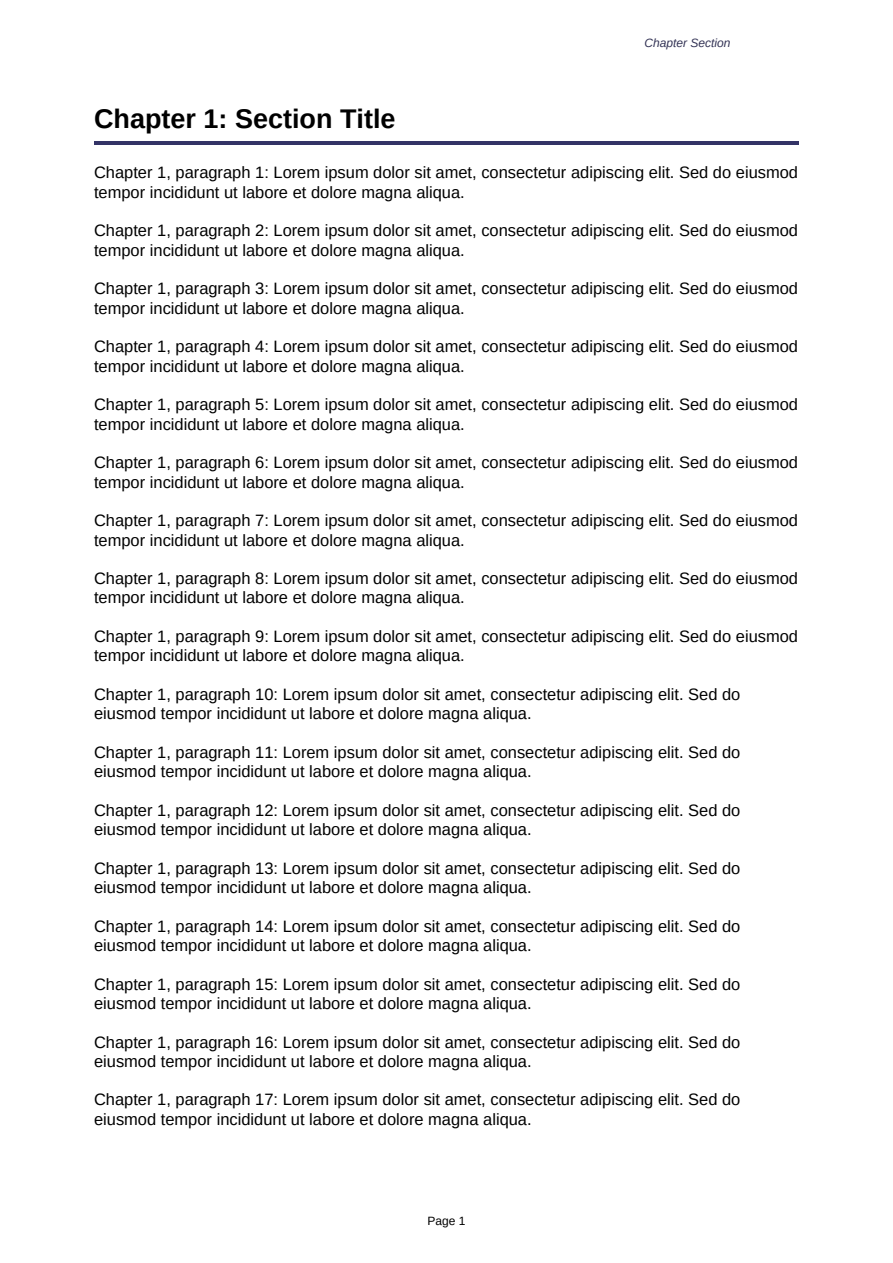 First page of the Named Pages showcase PDF